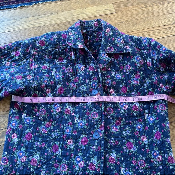 Handmade quilted floral coat chore jacket // size large // one of a kind! - Picture 4 of 14